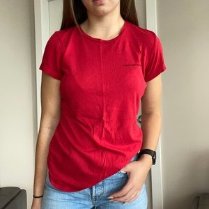 Red Calvin Klein tee